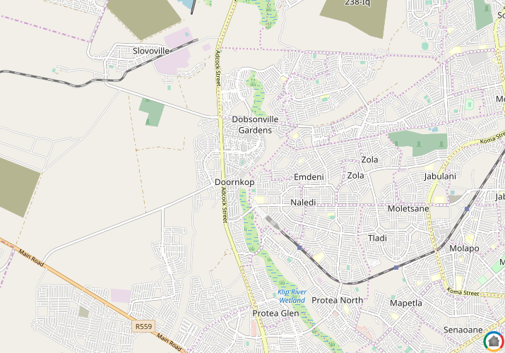 Map location of Doornkop